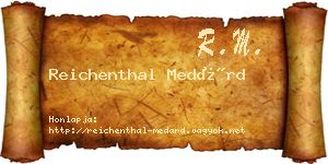 Reichenthal Medárd névjegykártya